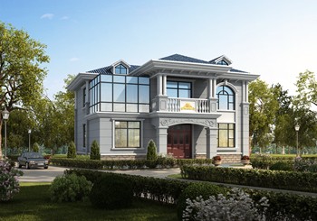 帶陽光房的二層簡歐別墅圖紙，戶型經典實用