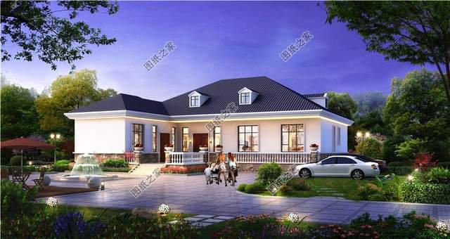 設計感十足的，7字型一層別墅設計圖，最近火到爆