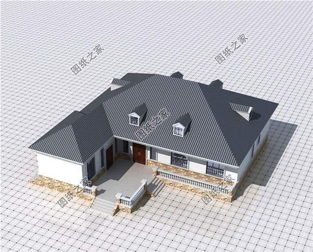 設計感十足的，7字型一層別墅設計圖，最近火到爆