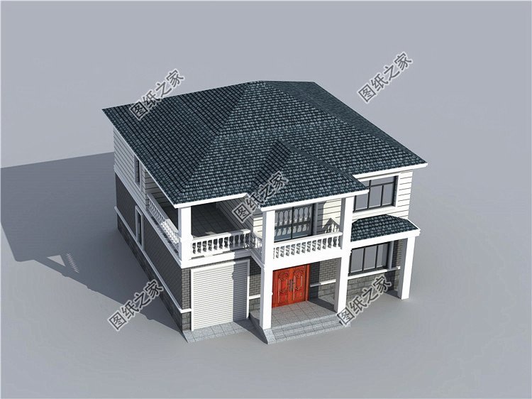 造價20萬左右帶車庫的二層別墅設計圖，簡直美麗動人