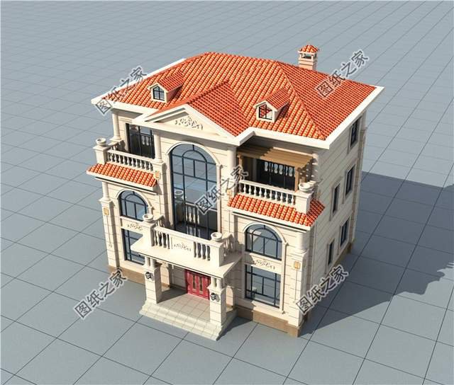 誰看了都豎大拇指的三層帶電梯別墅效果圖，絕了