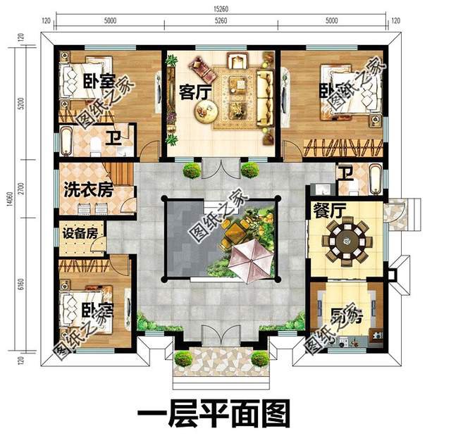 戳中人心的新中式四合院設(shè)計(jì)圖，一雅一致盡在庭院之中