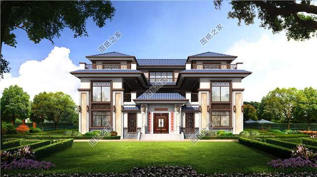 戳中人心的新中式四合院設(shè)計(jì)圖，一雅一致盡在庭院之中