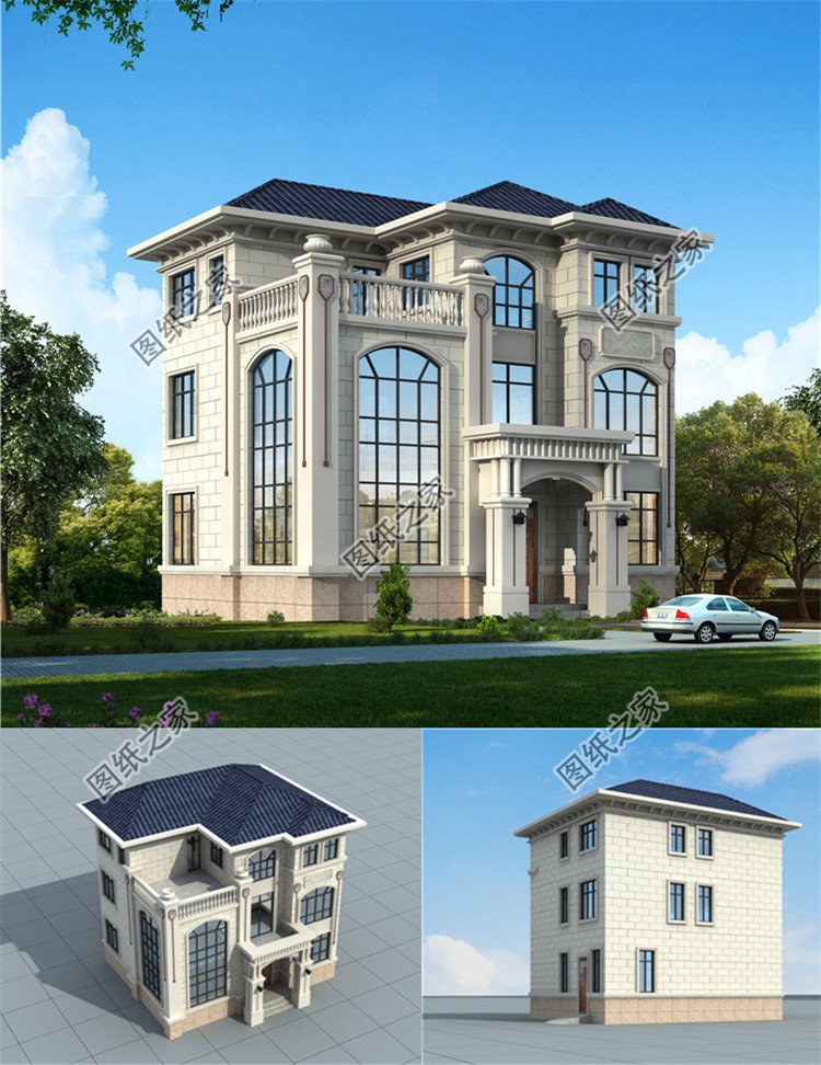 11X8.7米三層洋樓效果圖