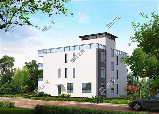 不帶羅馬柱的超現(xiàn)代三層別墅設(shè)計(jì)圖，這樣的風(fēng)格你愛(ài)了嗎