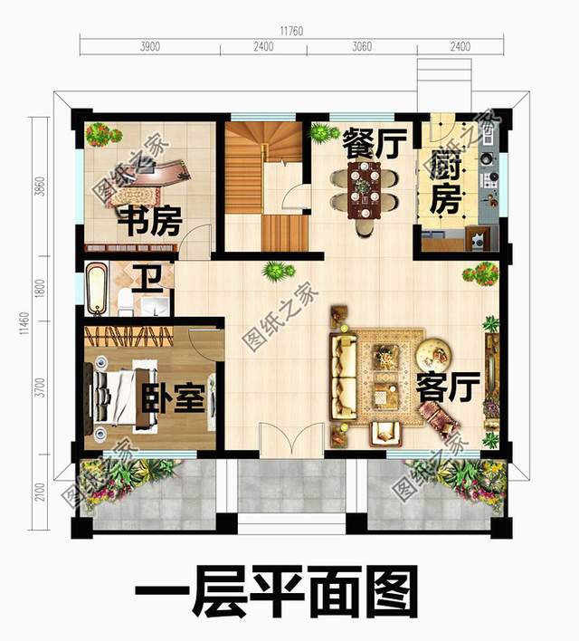 開間11×13米的小清新二層別墅設計圖，賊亮眼