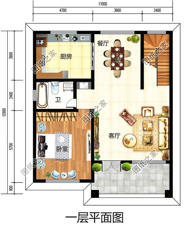 開間11×13米的小清新二層別墅設計圖，賊亮眼
