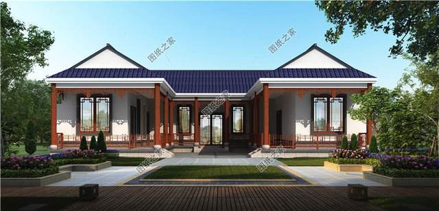 古香古氣的新中式一層別墅，濃濃的書香味