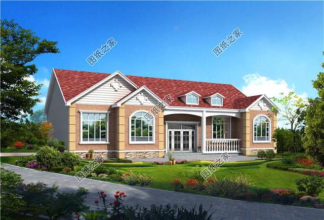 超大平多風格一層別墅設計圖紙，真是有派又有面