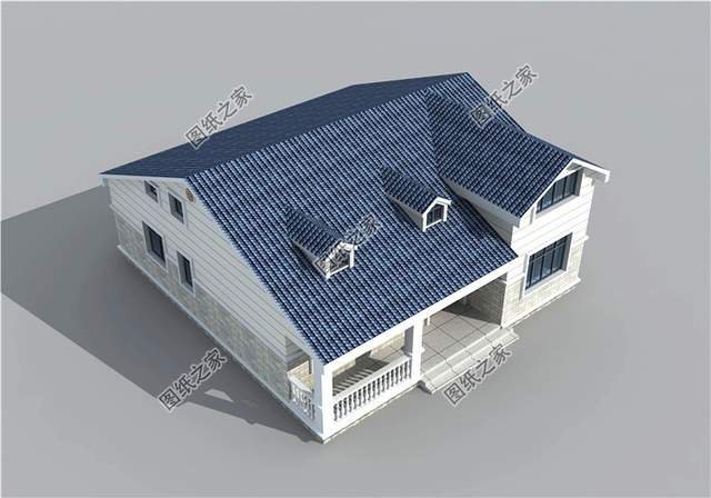 帶閣樓的一層別墅設計圖，用它養老溫馨又舒適