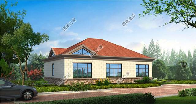 帶閣樓的一層別墅設計圖，用它養老溫馨又舒適