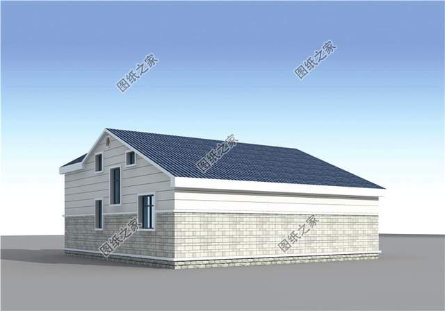 帶閣樓的一層別墅設計圖，用它養老溫馨又舒適