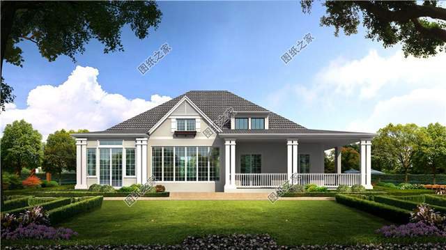 帶閣樓的一層別墅設計圖，用它養老溫馨又舒適