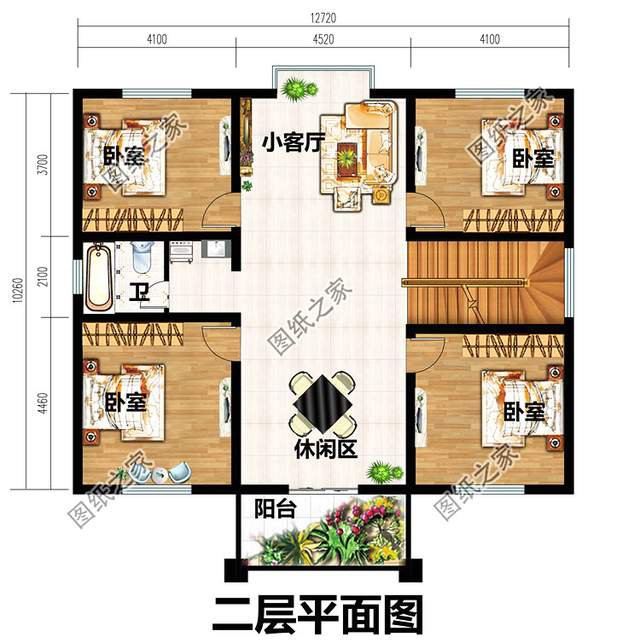 戶型方正經濟又實惠的二層小別墅，幸福生活的小開始