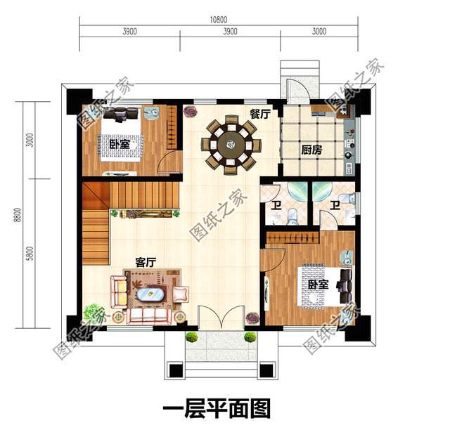 戶型方正經濟又實惠的二層小別墅，幸福生活的小開始