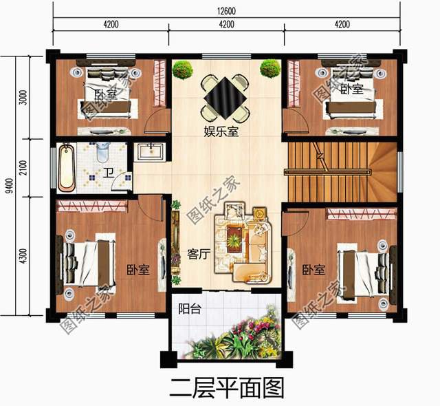 戶型方正經濟又實惠的二層小別墅，幸福生活的小開始