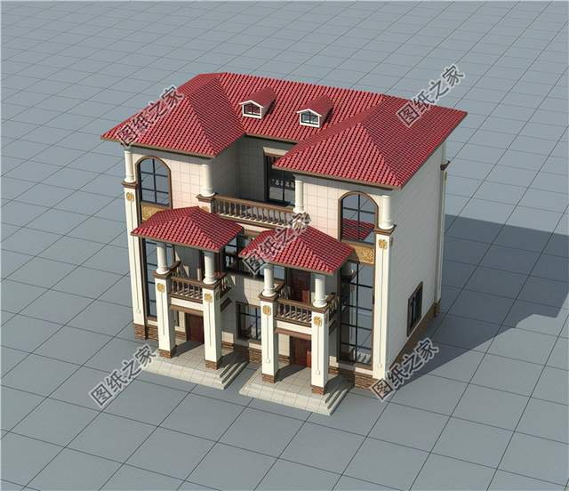 小戶型雙拼別墅自建房，連在一起的雙胞胎