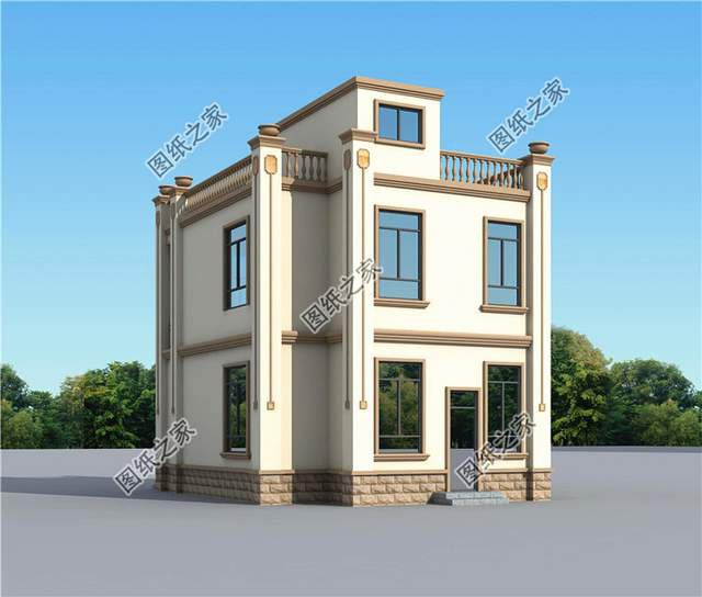 主體造價15萬左右的二層別墅設計圖，簡單中帶著時尚