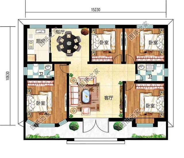 大家公認(rèn)完美的大平層戶型設(shè)計(jì)圖，用它養(yǎng)老你就說好不好