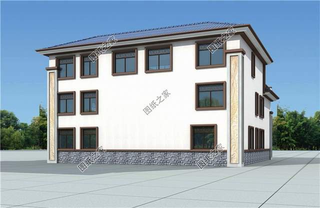 新中式三層四合院別墅設計圖，做民宿的首選