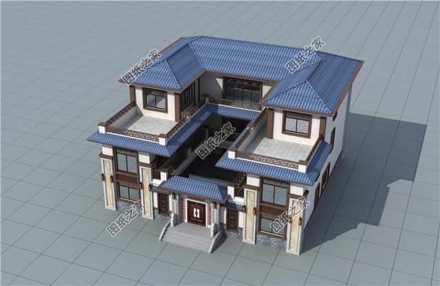 新中式三層四合院別墅設計圖，做民宿的首選