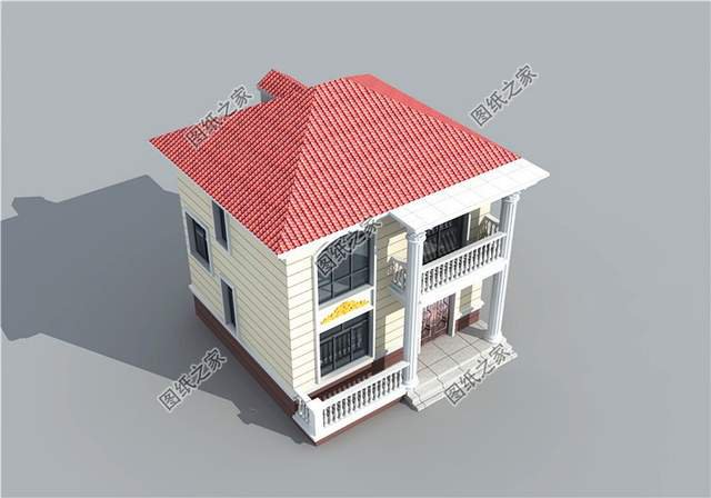 農村宅地基小，開間8米左右的二層房屋設計圖滿足你的條件