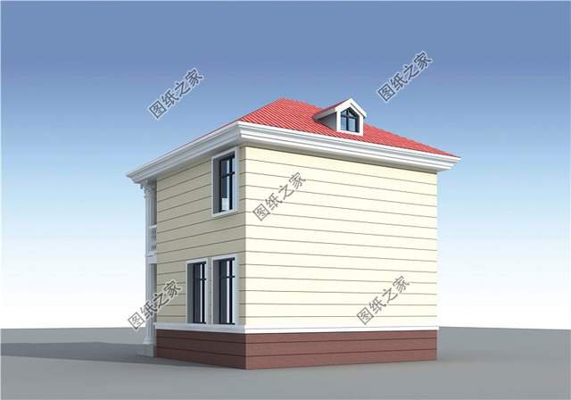 農村宅地基小，開間8米左右的二層房屋設計圖滿足你的條件