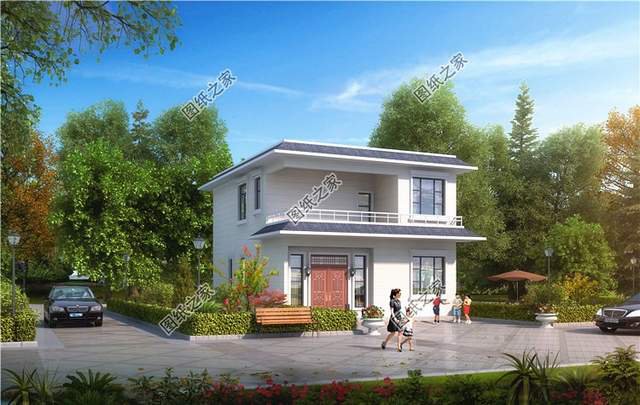 農村宅地基小，開間8米左右的二層房屋設計圖滿足你的條件