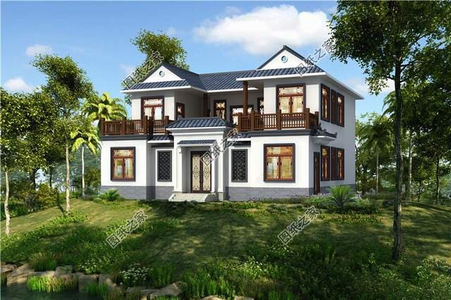 適合農村居住的小戶型新中式二層四合院，世間最美好的風景