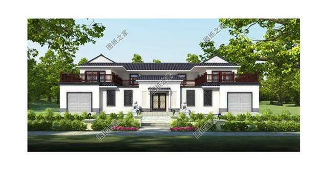 新中式二層四合院帶車庫，彰顯更高端的品質生活