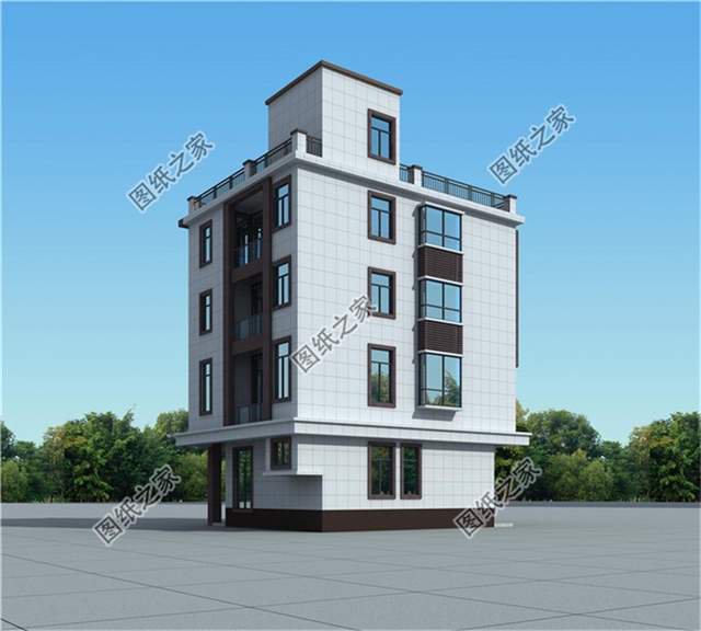 平屋頂四層迷你小別墅占地小功能全，再也不用擔心一家人不夠住了