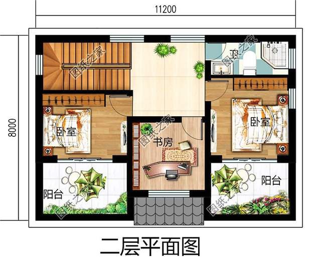 非常適合農(nóng)村自建的二層別墅設(shè)計(jì)圖紙，簡(jiǎn)約美觀，讓人心動(dòng)不已