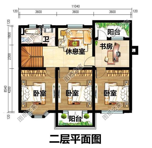 非常適合農(nóng)村自建的二層別墅設(shè)計(jì)圖紙，簡(jiǎn)約美觀，讓人心動(dòng)不已