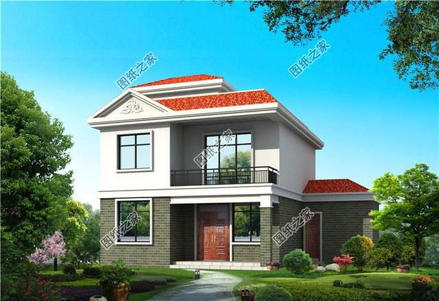 最接地氣的農村二層自建房設計圖，帶配房煙氣裊裊芳香四溢