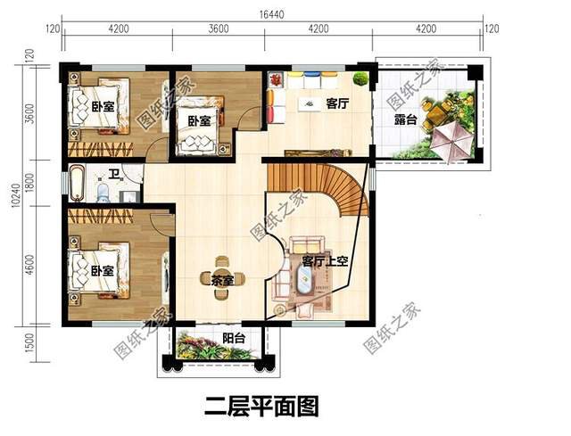 最接地氣的農村二層自建房設計圖，帶配房煙氣裊裊芳香四溢