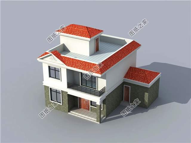 最接地氣的農村二層自建房設計圖，帶配房煙氣裊裊芳香四溢