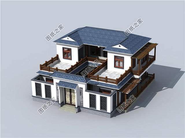 在農(nóng)村有一棟這樣的中式二層四合院，你就是人生的贏家