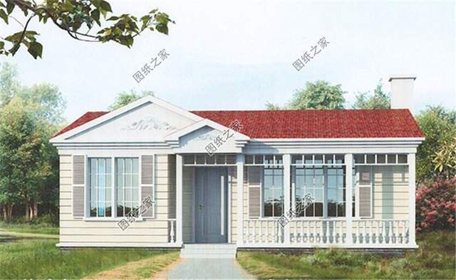 開間12米×10米一層別墅設計圖紙，讓人一見傾心的田園別墅