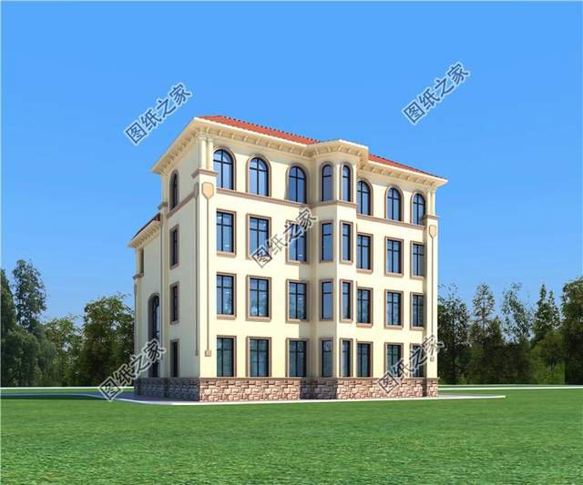 漂亮的房子百里挑一四層歐式別墅效果圖，滿足你對(duì)奢華的概念