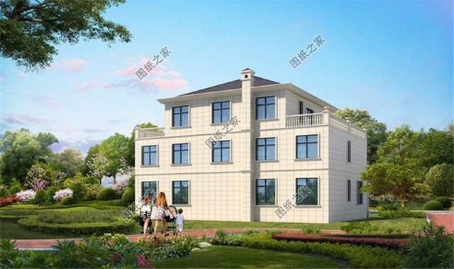 200平左右質感十足的新農村三層別墅設計圖，富貴之氣迎面而來