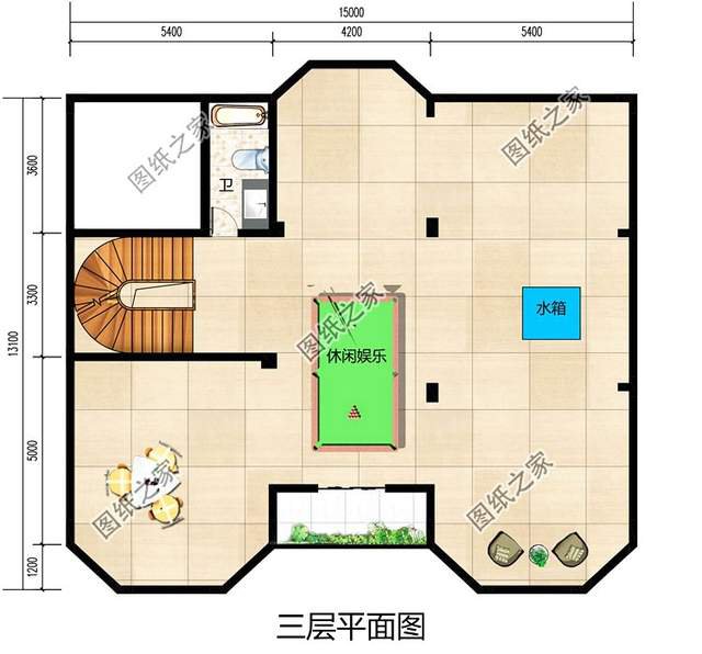 200平左右質感十足的新農村三層別墅設計圖，富貴之氣迎面而來