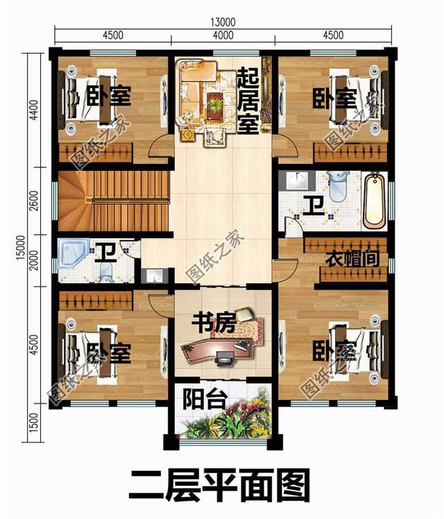 戶型對稱的農村二層樓房設計圖，里面有一款絕對是你的選擇