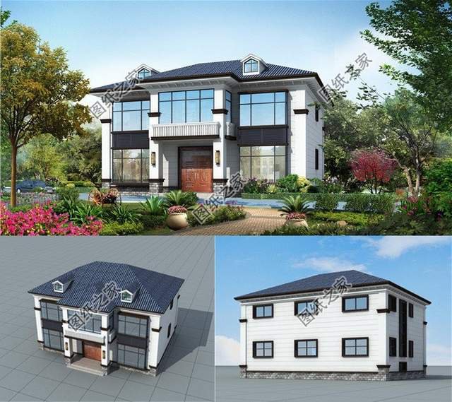 戶型對稱的農村二層樓房設計圖，里面有一款絕對是你的選擇