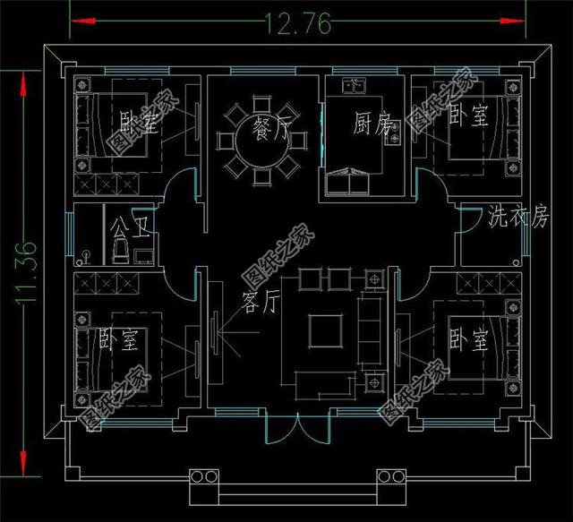 農村一層坡屋頂自建房，造型獨特又精致，一種清新自然之感