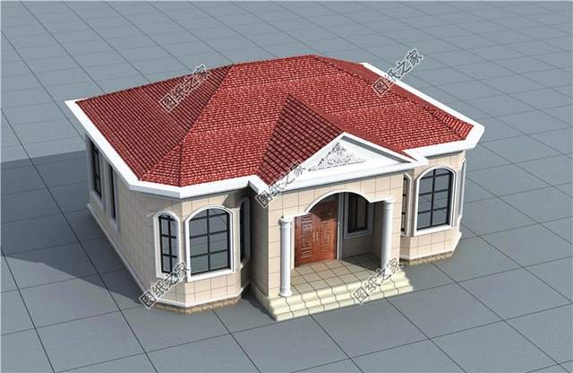 農村一層坡屋頂自建房，造型獨特又精致，一種清新自然之感