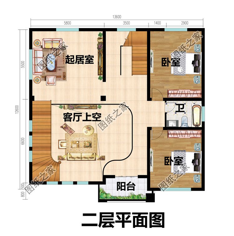 三間三層樓房設計圖紙