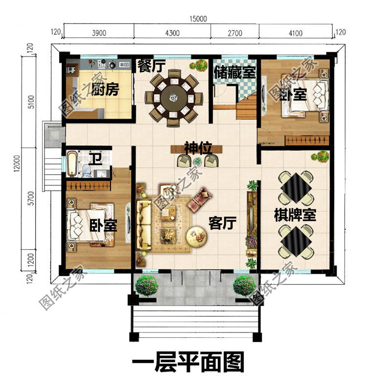 復式二層別墅設計圖