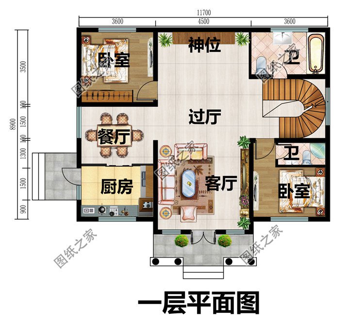 時尚創意型二層小別墅設計圖