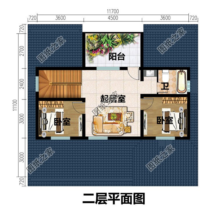 一層半房屋別墅設計圖