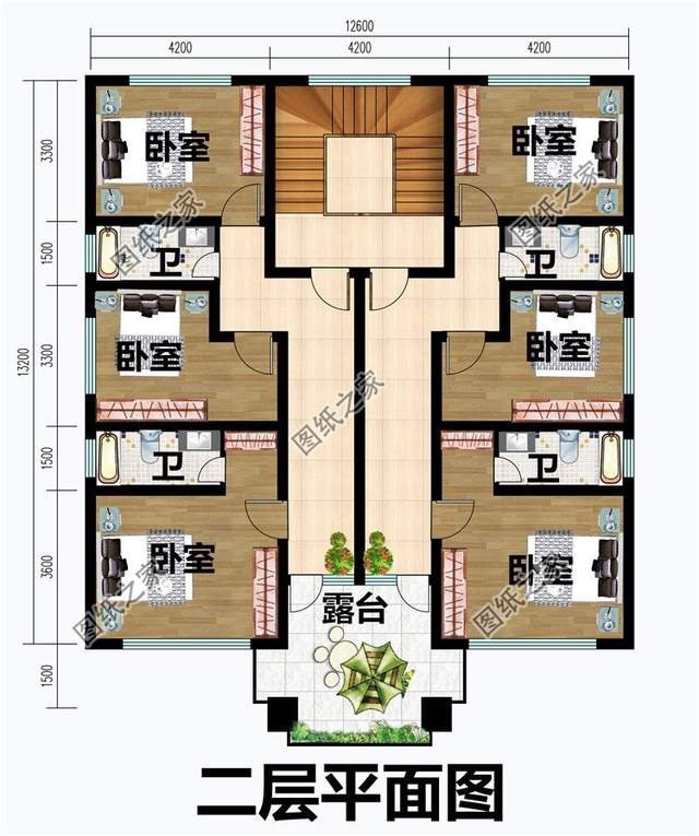 對稱設計農村別墅，生活講究不將就